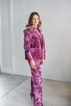 Berry Luxe Velvet Blazer