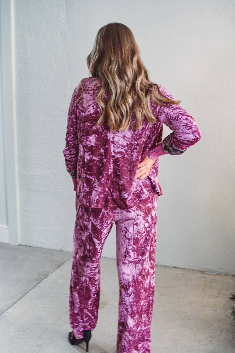 Berry Luxe Velvet Blazer
