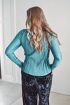Sea Green Sloan Pleated Top