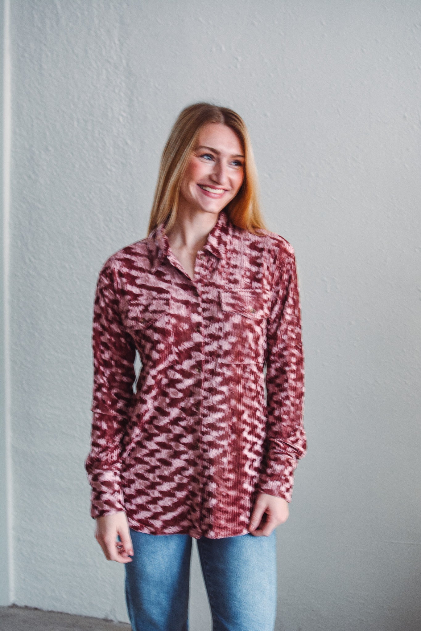 Aurora Velvet Blouse - Mauve