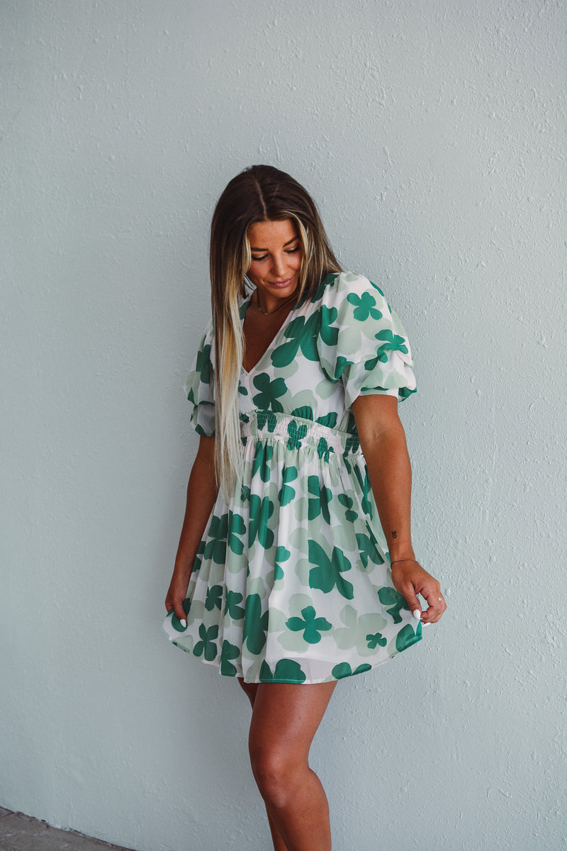 Green Dream Puffer Dress