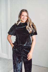 Velvet Black Top