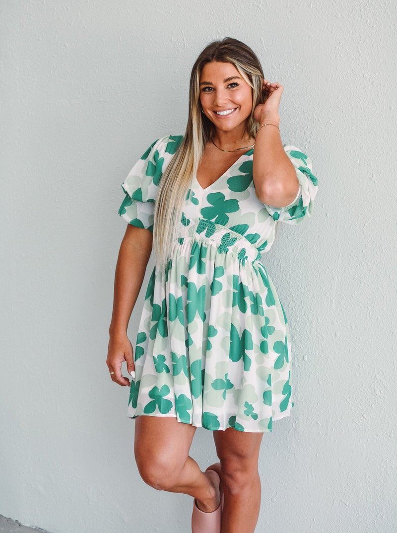 Green Dream Puffer Dress