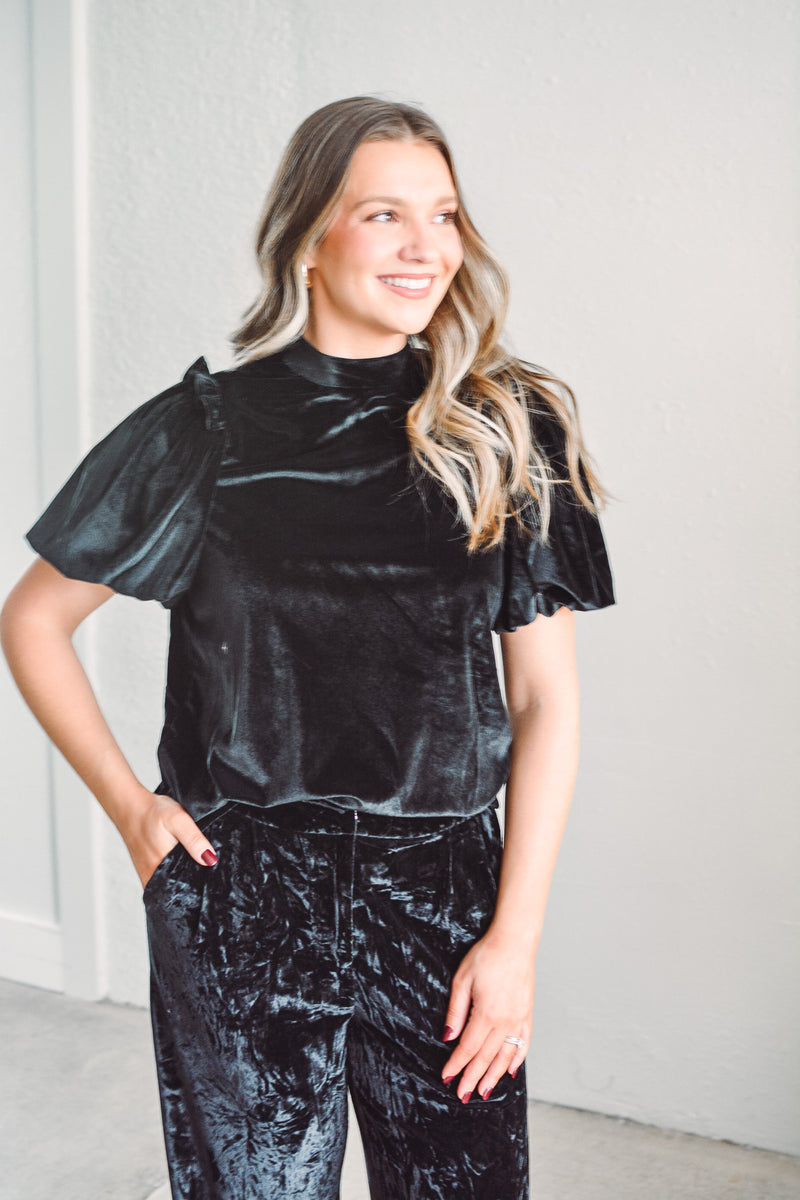 Velvet Black Top