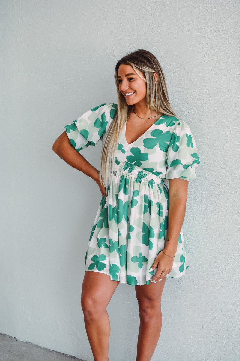 Green Dream Puffer Dress