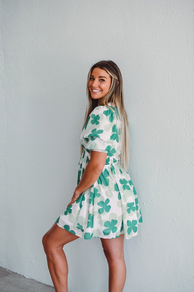 Green Dream Puffer Dress