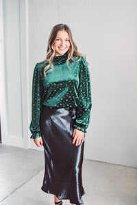 Forest Velvet Blouse