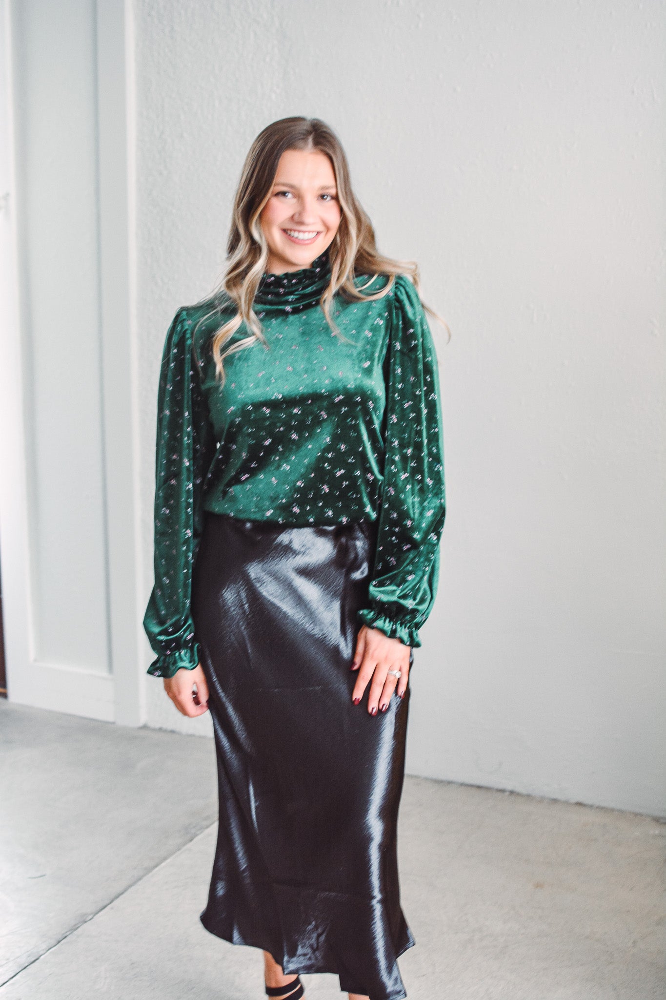 Forest Velvet Blouse