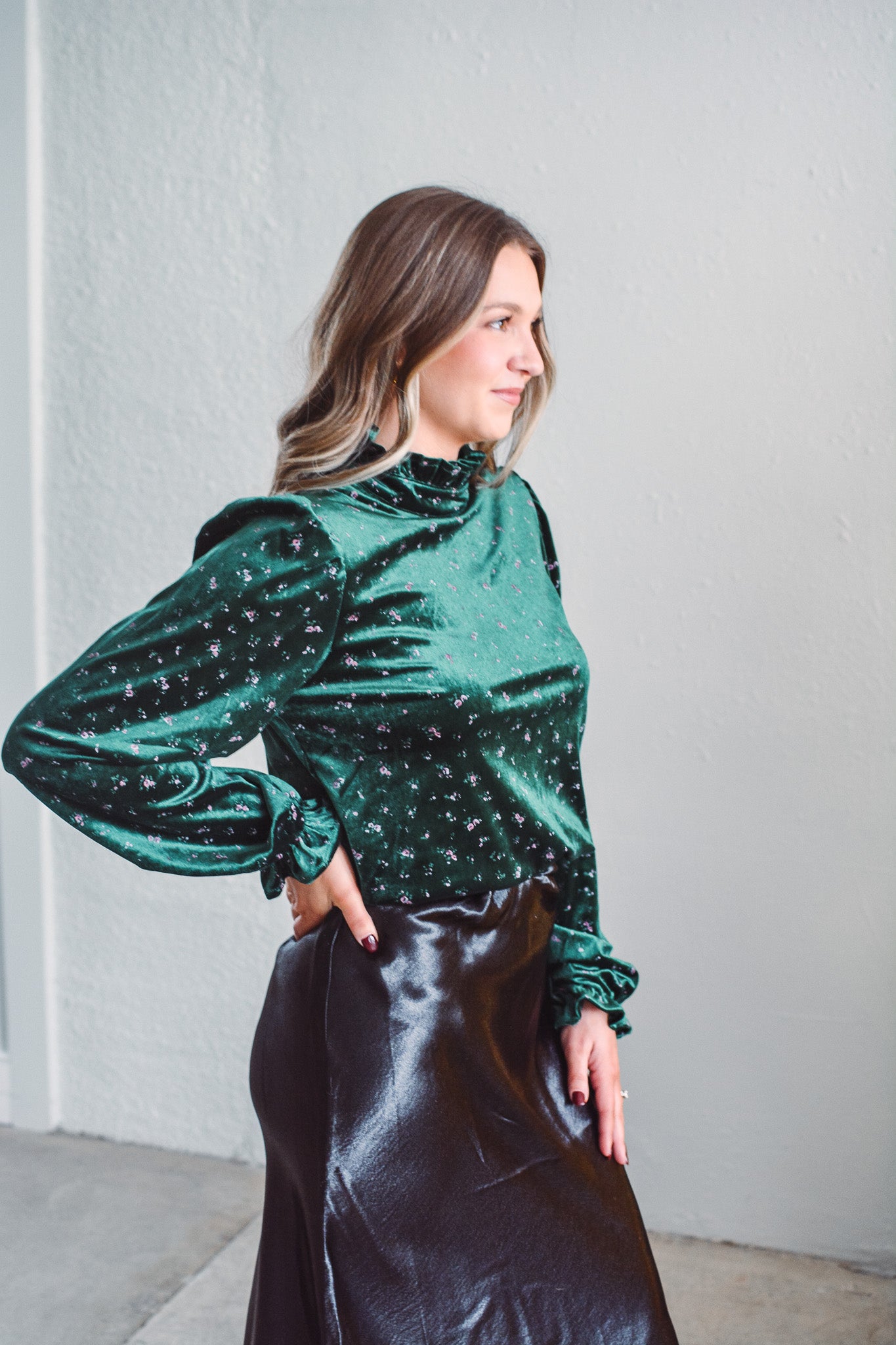 Forest Velvet Blouse