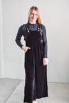 Black Aspen Velvet Overalls