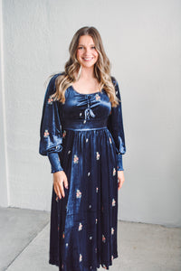 Midnight Grace Velvet Dress