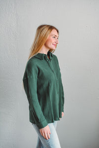 Vienna Green Button Down
