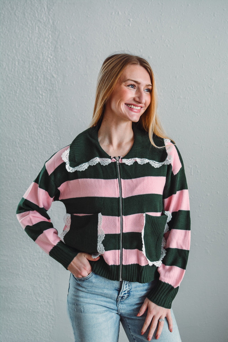 For Good Striped Cardigan