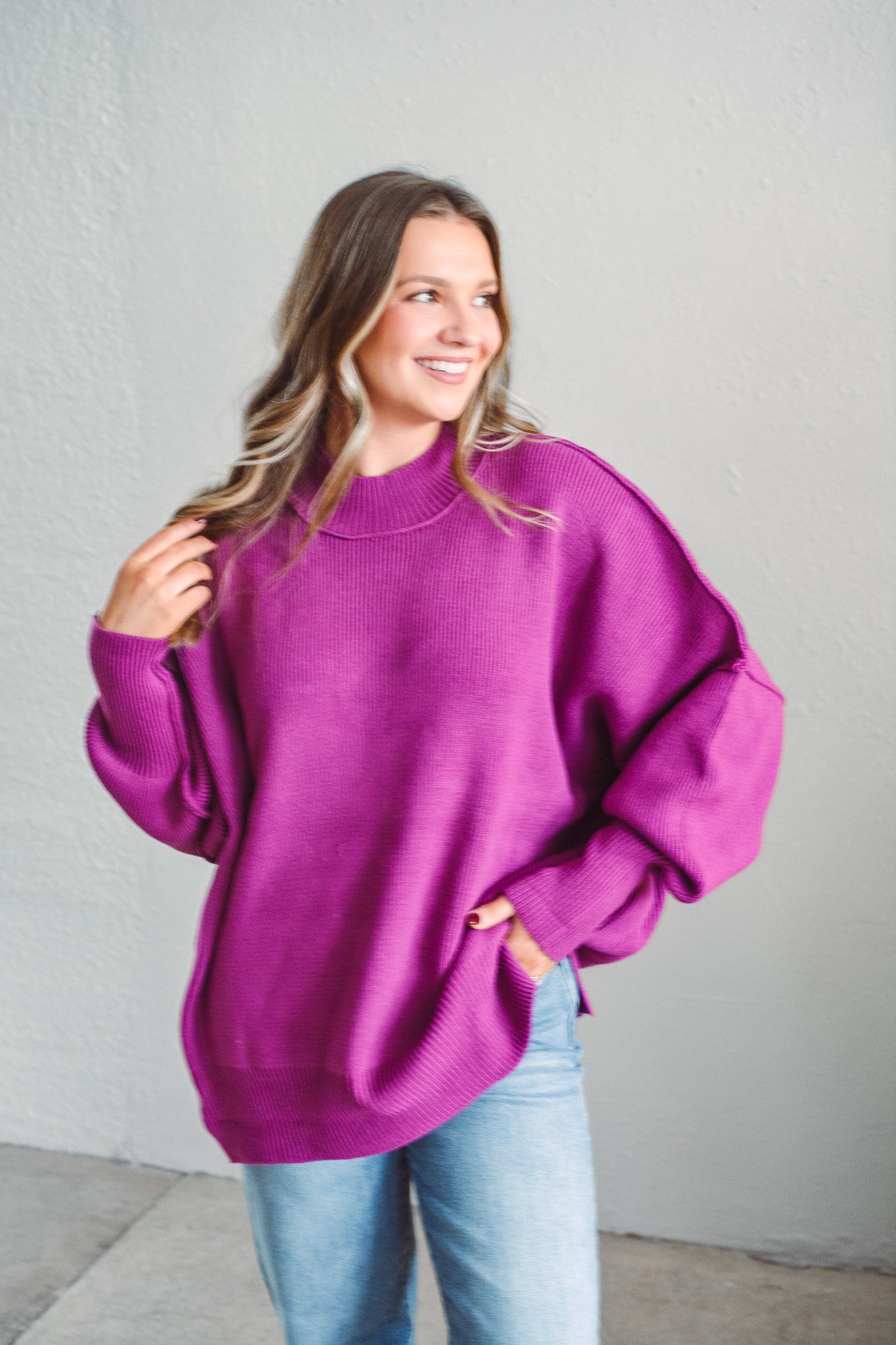 Sophia Lt Plum Sweater