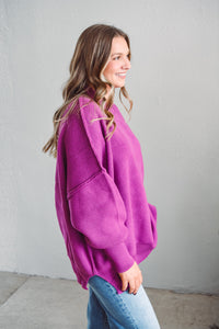 Sophia Lt Plum Sweater