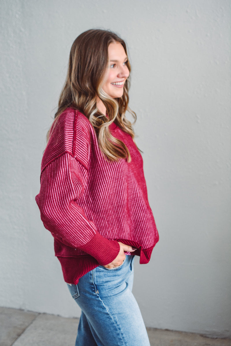 Ashley Cabernet Sweater