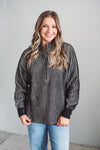 Katie Black Half Zip
