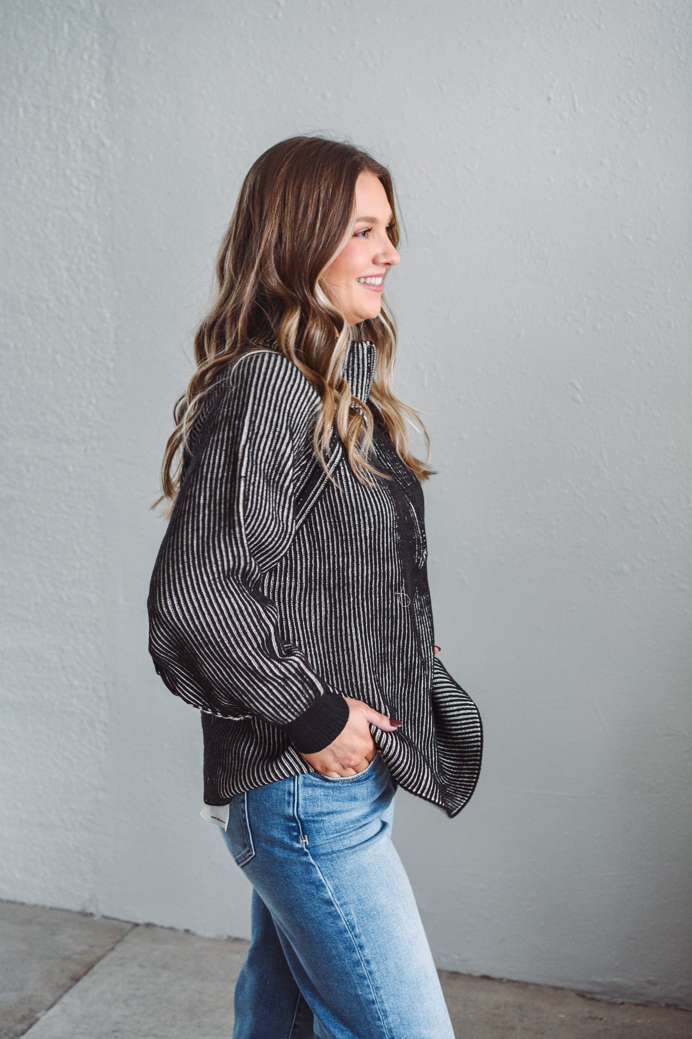 Katie Black Half Zip