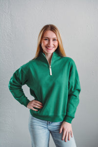 Olivia Green Half Zip