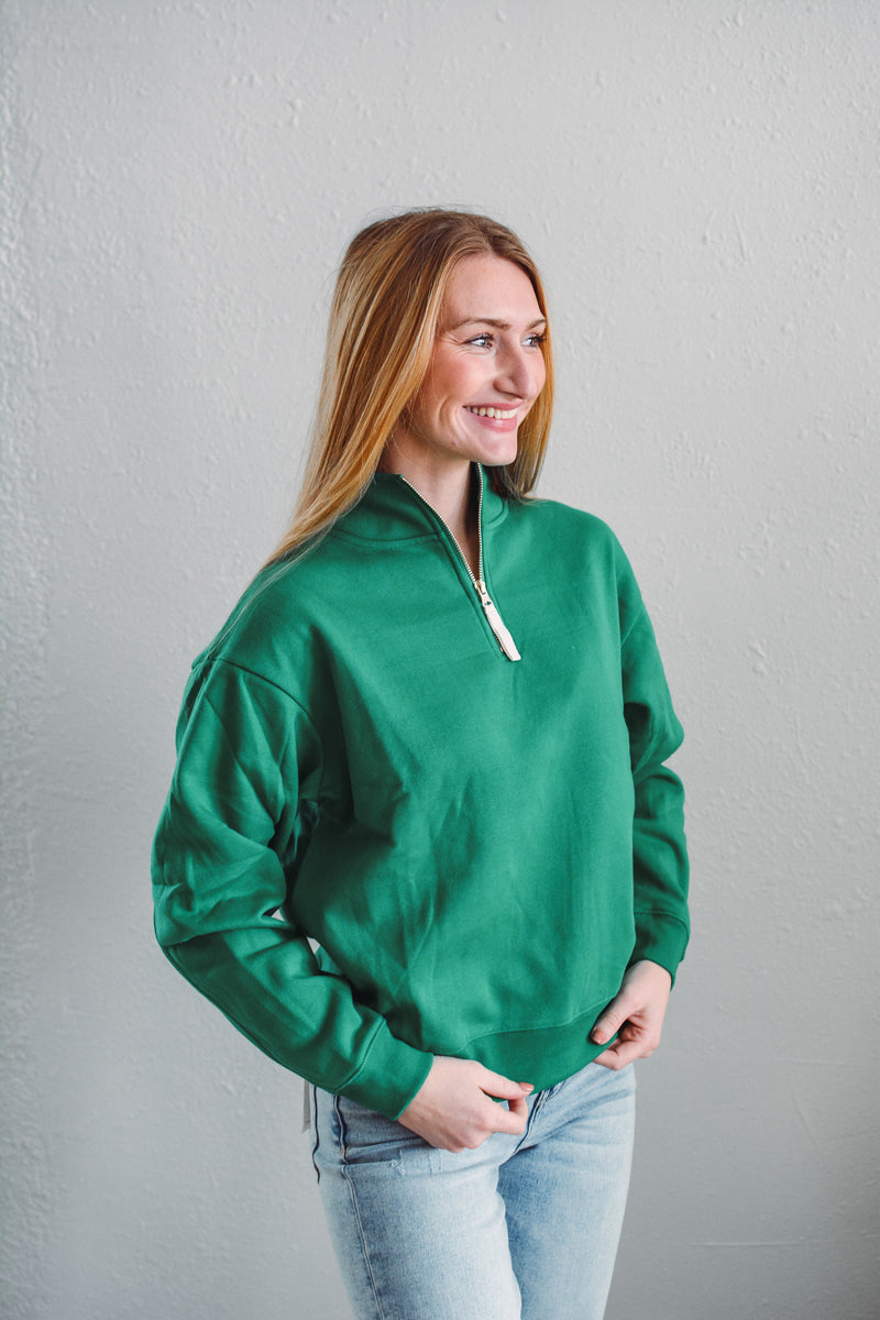 Olivia Green Half Zip