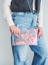 Pink Confetti  Clutch