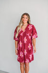 Magenta Floral Dress