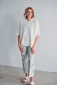 Alabaster Knit Top