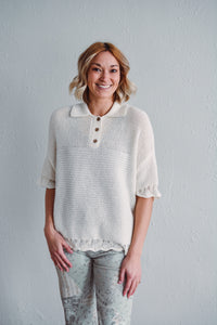 Alabaster Knit Top