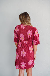 Magenta Floral Dress