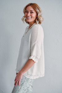 Alabaster Knit Top