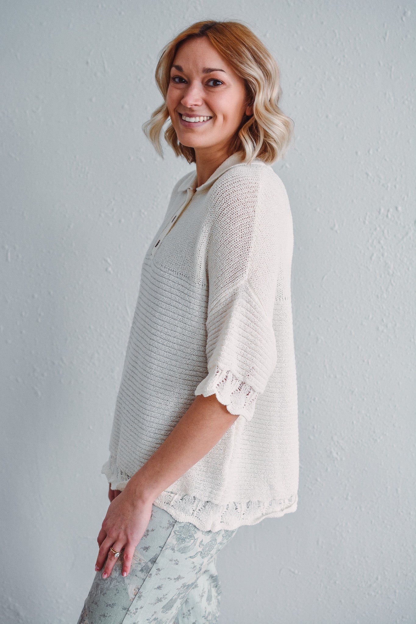 Alabaster Knit Top