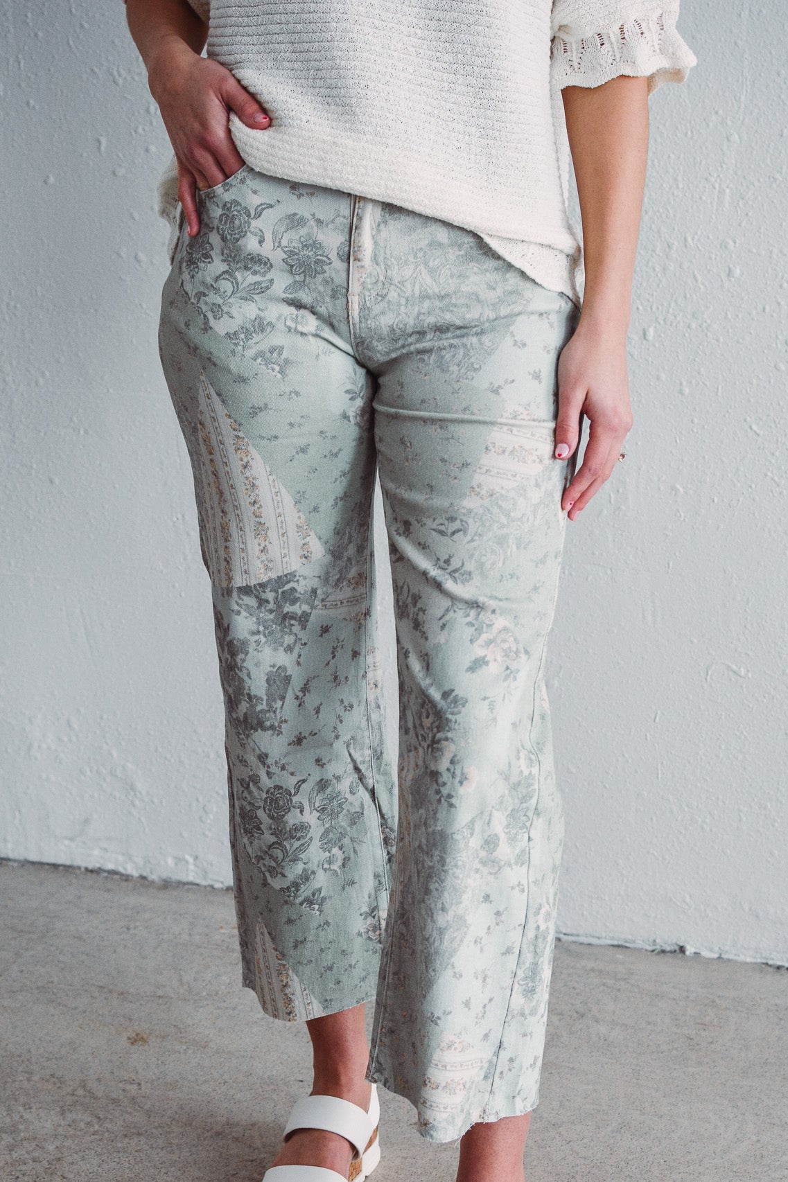 Sage Patchwork Pants