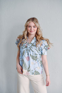 Periwinkle Anemone Top