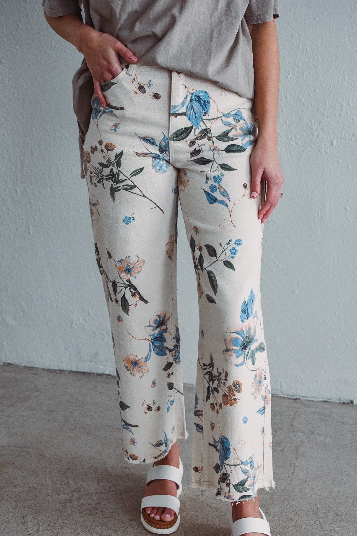 Cream Floral Pant