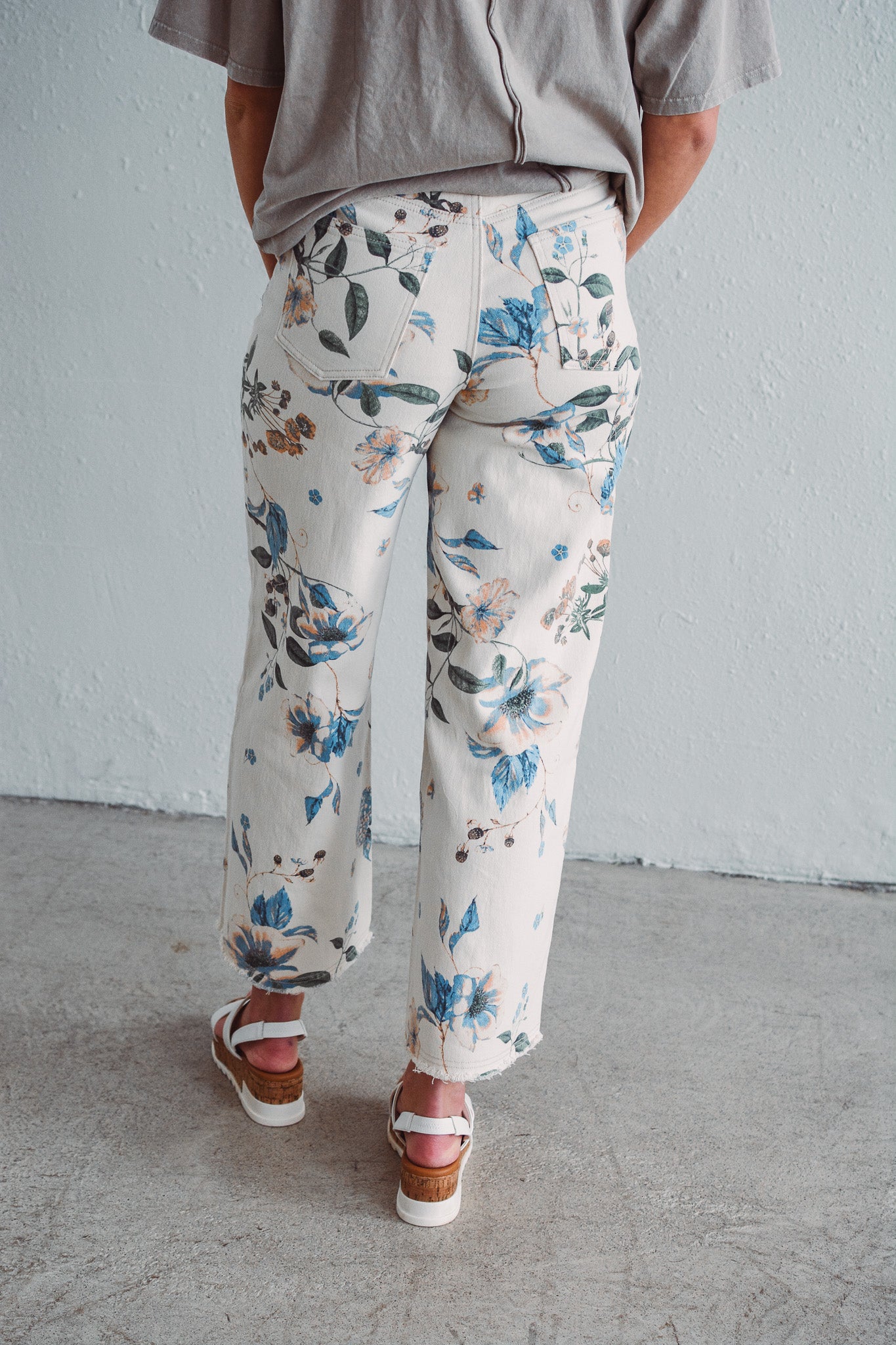 Cream Floral Pant