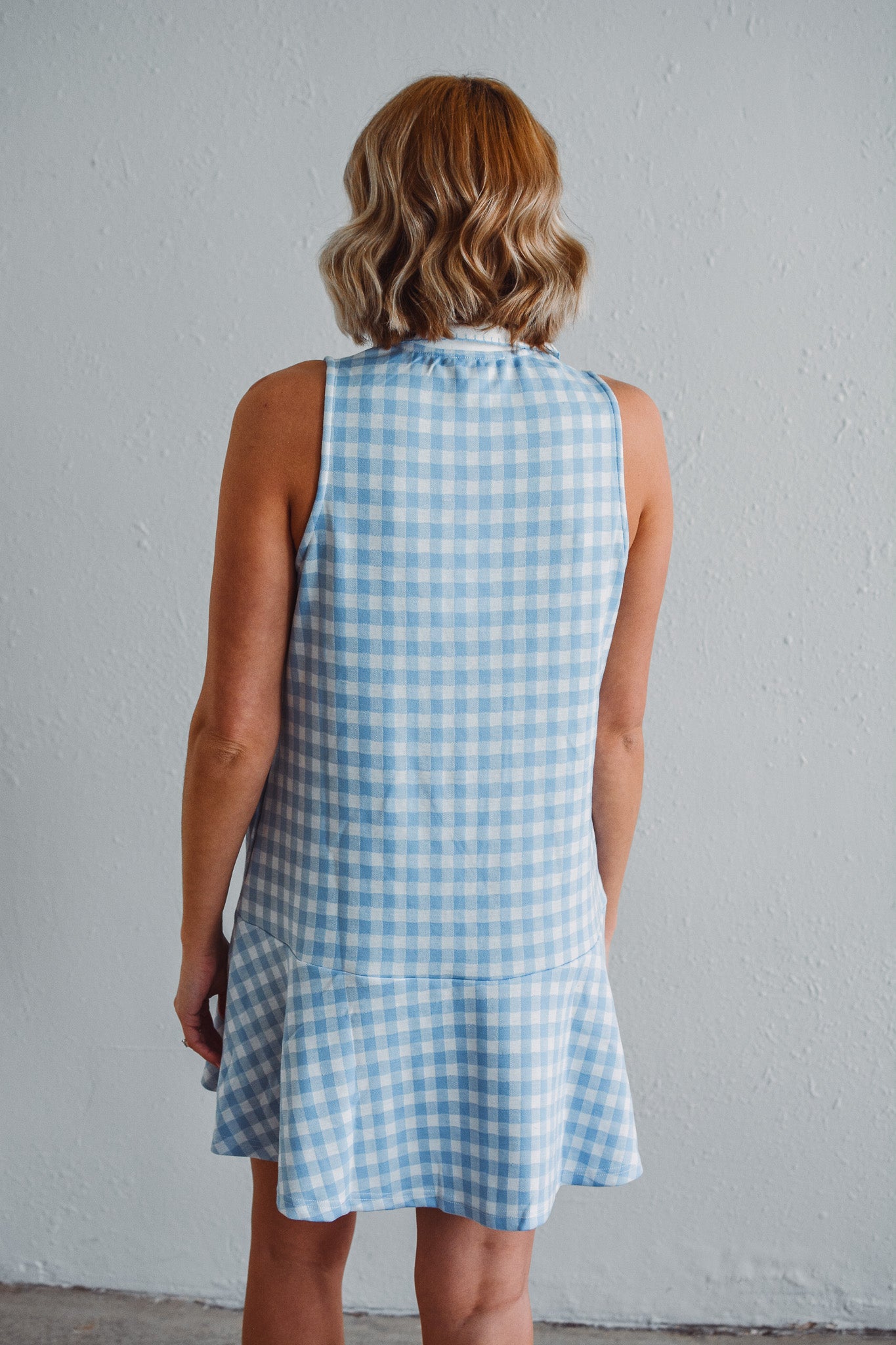 Sky Gingham Dress