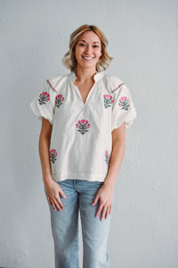 Rosebud Cream Top
