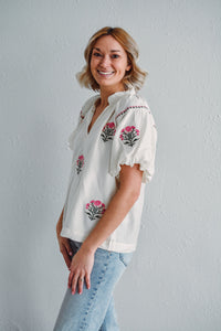 Rosebud Cream Top