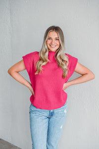 Fuchsia Sleeveless Sweater