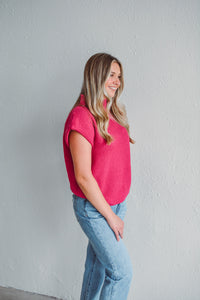 Fuchsia Sleeveless Sweater