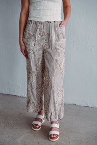 Mocha Sand Stitch Pants