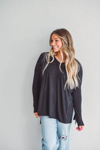 Black Dolman Top