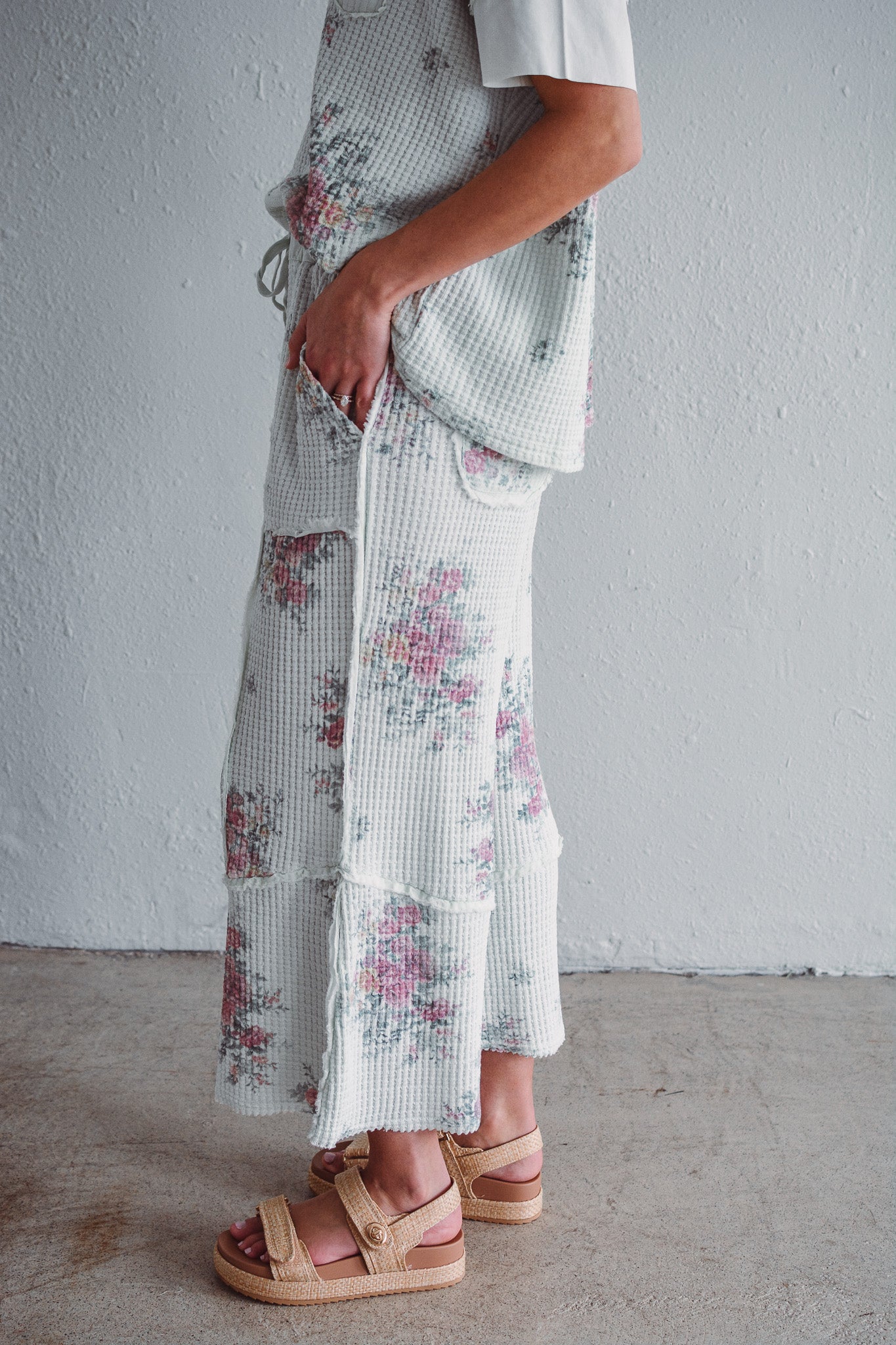 Floral Waffle Pants