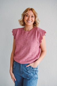 Antique Mauve Knit Top