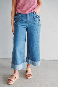 Bow Denim Pants