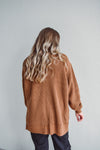 Camel Waffle Knit Cardigan