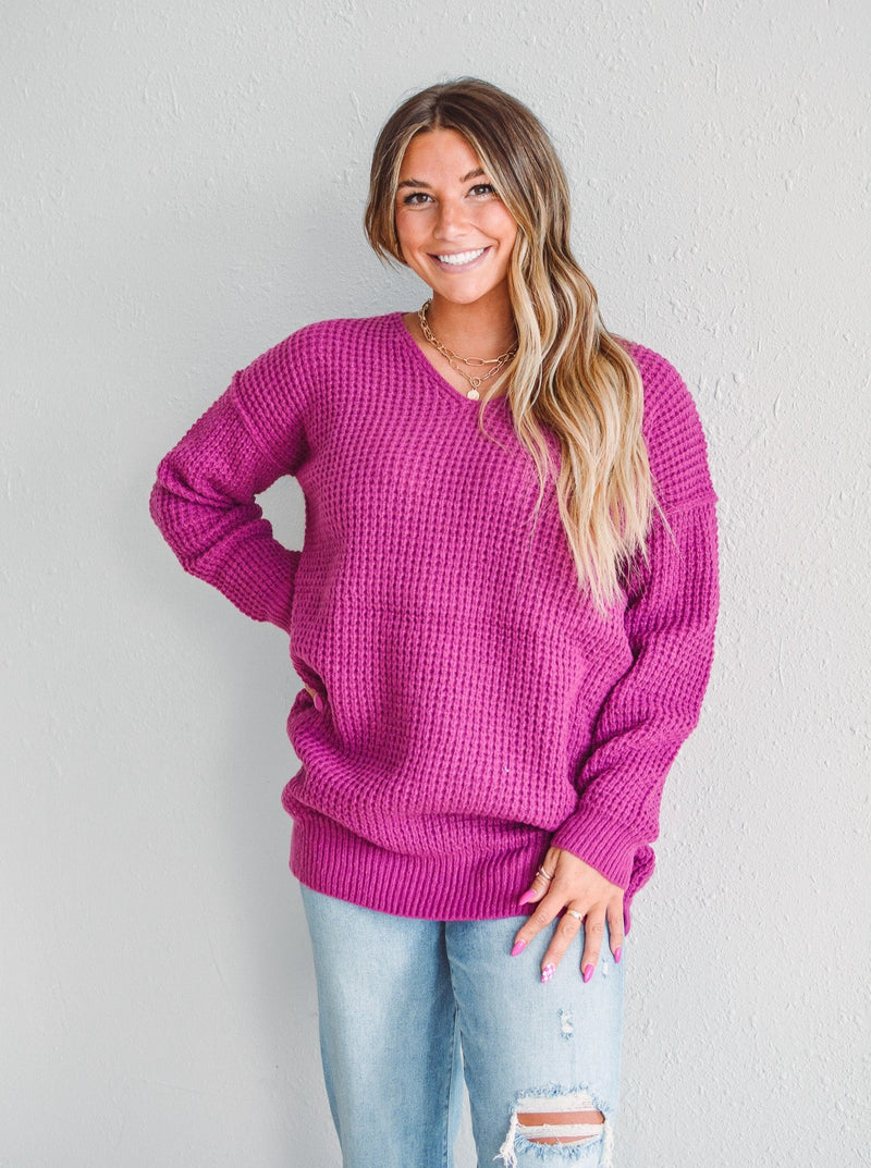 Magenta Knit Sweater