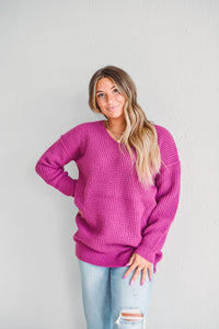Magenta Knit Sweater