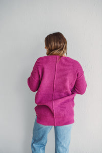 Magenta Knit Sweater