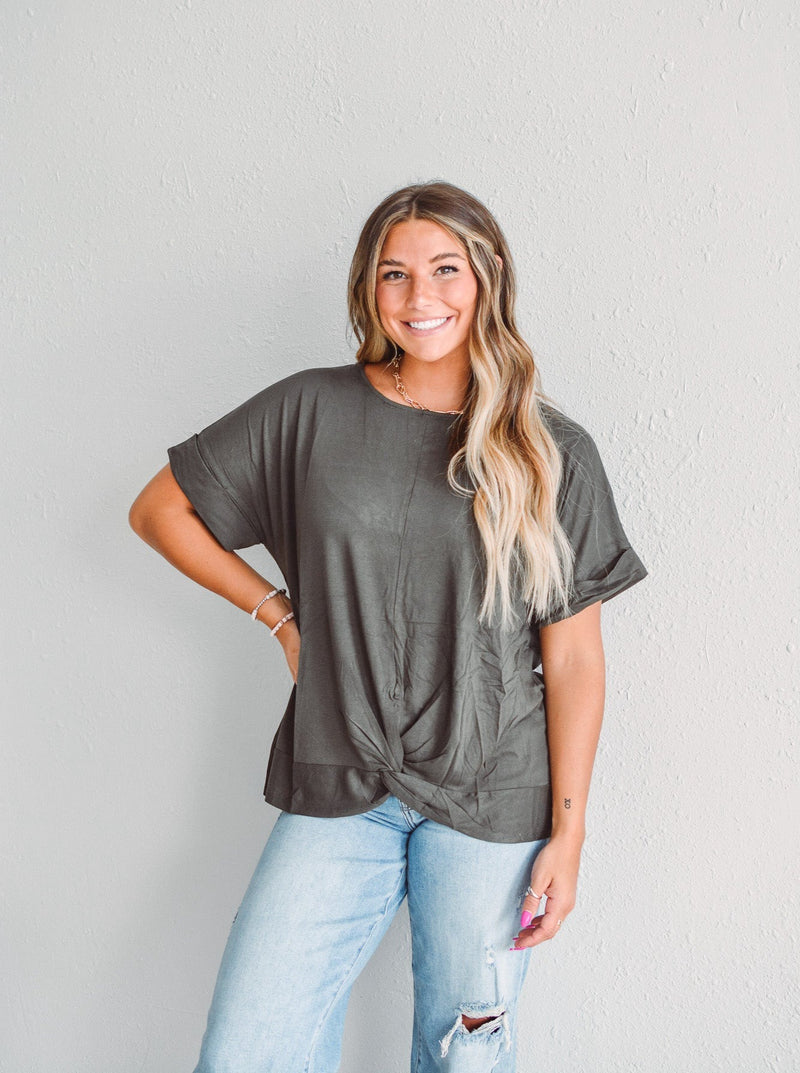 Olive Knot Top